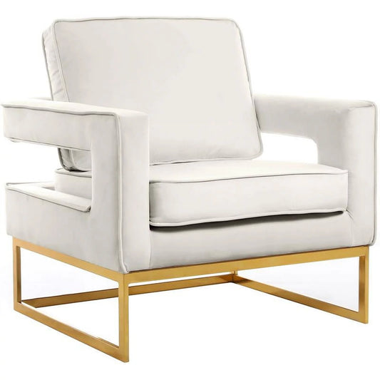 Noah Navy Velvet Accent Chair